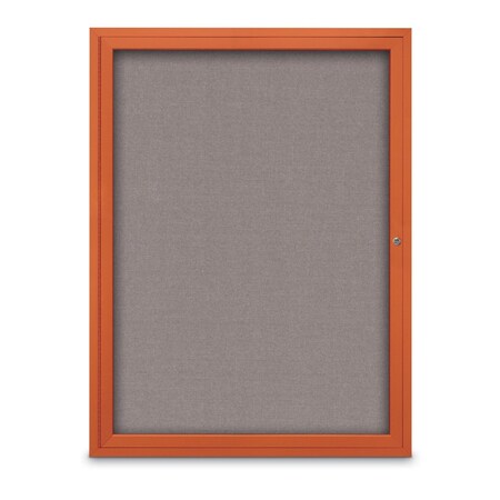 United Visual Products Slim Enclosed Corkboard, 18"x24", Gold Alum Frame/Cork UVEB1824-GOLD-CORK